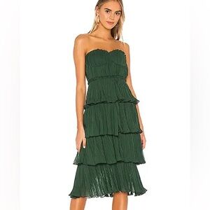 Lovers and Friends Alex Midi Dress, Pleated Chiffon, Lined